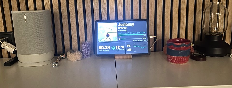 The maintainer’s Ramka tablet on a shelf, with a small radar board beside it